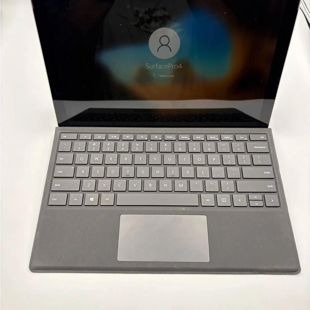 Microsoft Silver Tablet-Laptop with Black Detachable Keyboard